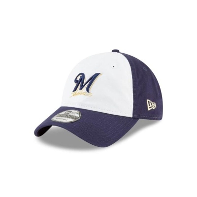 Milwaukee Brewers Gorra | New Era MLB Core Classic 9twenty Adjustable Cap Mexico - Blancos